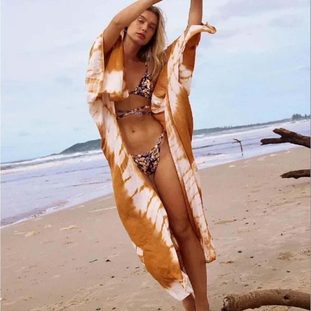 Free people Spellbound Tie-Dye Kimono Duster -One Size